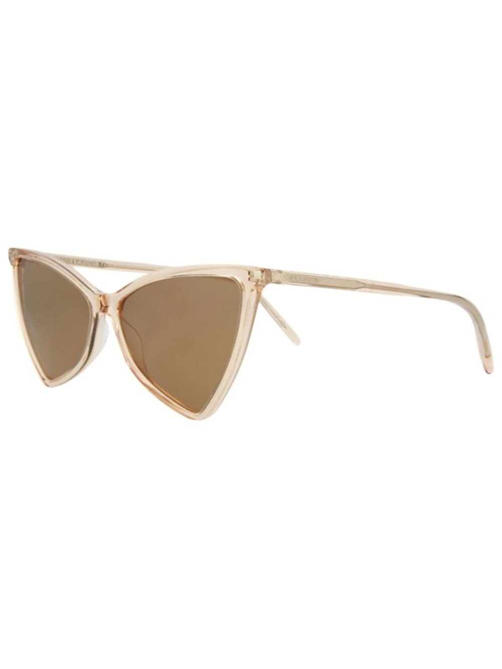 New Saint Laurent Women's Sunglasses Cat Eye Acetate Frame Nude Nude Brown